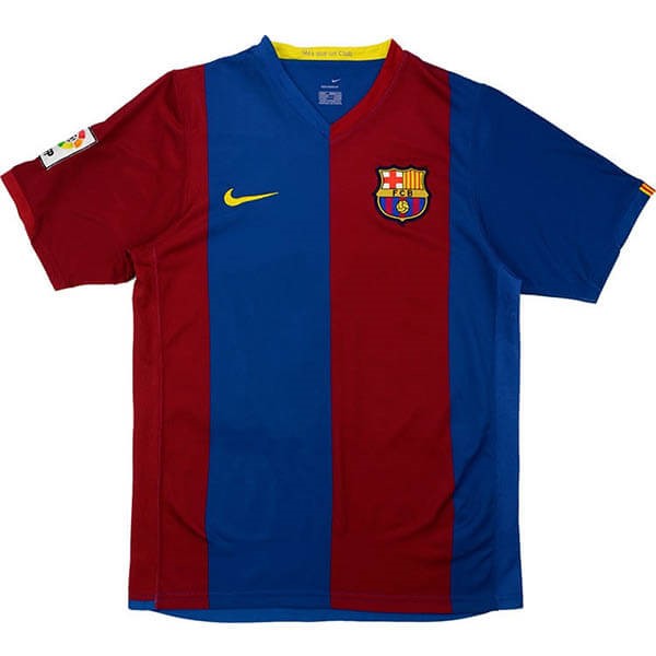 Tailandia Camiseta Barcelona 1ª Retro 2006 2007 Azul Rojo